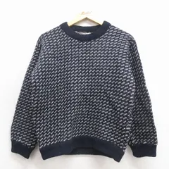 古着 エルエルビーン 長袖 セーター レディース 80年代 80s バーズアイ クルーネック ノルウェー製 紺他【spe】 25nov28