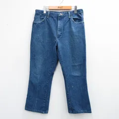 W36/古着 ラスラー ジーンズ メンズ 90年代 90s フレア コットン 紺 デニム 25nov28