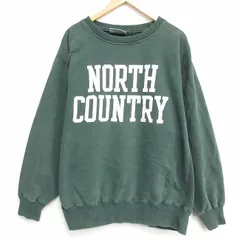 XL/古着 長袖 スウェット メンズ 90年代 90s ノースカントリー 大きいサイズ クルーネック 緑【spe】 25nov28