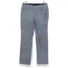 【美品】アディダス パンツ 黒×白 千鳥格子 微起毛  レディース M/M ゴルフウェア adidas
