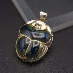 M096 宮本商行 MIYAMOTO SHOKO SILVER刻印 ペンダント トップ スカラベ モチーフ シルバー チャーム ヘッド ヴィンテージ アンティーク