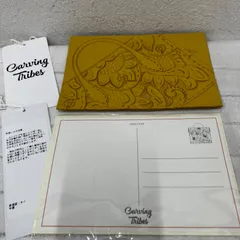 AP127　CARVING TRIBES　カービングトライブス　 GRACECONTINENTAL　グレースコンチネンタル　 CarvingCard-B　カービングカード　ポストカード　 はがき　レター　イエロー　タグ付き