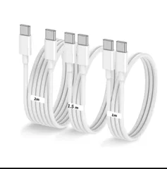 iphone17.16用type-c 充電器ケーブル100w 1m/1.5m/2m 3本セット　ホワイト
