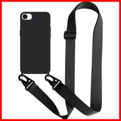 UnnFiko For iPhone 8 ケース ネックストラップ For iPhone SE 3/2 用スマホケース 蛍光色 シリコン アイフォン iPhone 7 ケース シンプル ソフトiPhone SE 第3/第2世代 保護カバー 携帯ストラップ 紐付