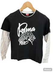 Z1730 PUMA   プーマ　長袖カットソー　トップス　ロゴ　ブラック×ホワイト　男の子　サイズ150