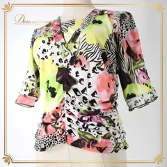 社交ダンス 衣装 スタンダード トップス レッスンウェア 白 ホワイト系 ブラック系 黒 黄色 黄緑 イエロー系 ライトグリーン系 花柄 練習着 伸縮性 シック デザイン トップス Mサイズ ポリエステル ポリウレタン レディース おしゃれ 個性的 カジュアル