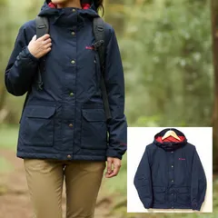 保温性抜群◎【Columbia】コロンビア OMNI-HEAT マウンテンパーカー ジャケット ナイロン100% ライトアウター  シンプル 無地 カジュアル アウトドア トレッキング 登山 ネイビー 紺 レディース サイズM/M41297jY