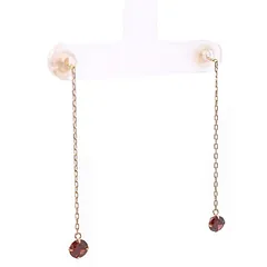 K18　ガーネットピアス