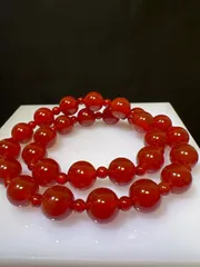 天然石　高品質　赤瑪瑙　レッドアゲート　ブレスレット約10㍉15㌢★や3★