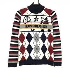 【新品】カステルバジャックスポーツ ハイネックセーター 白×ネイビー×レッド系  レディース 40(M) ゴルフウェア CASTELBAJAC