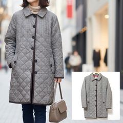 JAL機内販売 チェック柄フード付きロングコート - メルカリ