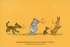 【中古】ポストカード(キャラクター) みんなで歩く 活版ポストカード 「クマのプーさん展」