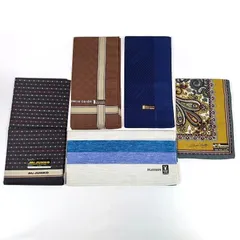 未使用 メンズ ハンカチ５枚セット まとめ売り ブランド ミスタージュンコ ピエールカルダンプレイボーイ など 紳士 Mr. JUNKO pierre cardin 新品