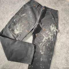 Carhartt　カーハート　アメリカ製 2009年11月製造  【サイズ】  32×30　BLACK　ブラック　ダブルニー　ワークパンツ　ペインターパンツ　メンズ　中古　古着