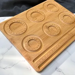 NEW　竹製　ブレスレットボード　6サイズ対応　センチ表示　艶あり　天然 ブレスレット作成トレイ