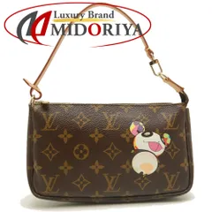 LOUIS VUITTON ルイヴィトン モノグラム アクセサリーポーチ M51981 ポシェットアクセソワール パンダ 村上隆 ブラウン レディース /253510【中古】
