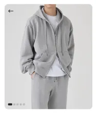 TOFFEE フードジップアップ グレー チャコール M まとめ