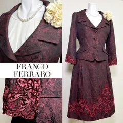 ◎当日発送可能【美品】フランコフェラーロ　セレモニー　ワインレッド　華やか
