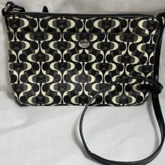 COACH コーチ 斜め掛け ショルダーバッグ ポシェット パーティーバッグ 総柄 シグネチャー ブラック ホワイト PVC レザー ロゴ ブランドS