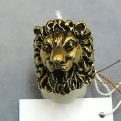 グッチ Gucciライオンヘッドリング#23 19.4g【Bランク】【中古】