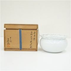 久保忠廣造 織部香合（共箱） 茶道具 茶道 香道 香道具 おしゃれ