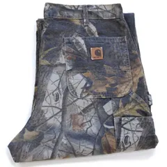 00s メキシコ製 carharttカーハート REALTREE Hardwoods リアルツリーカモ ダック地 ペインターパンツ W38 L34★オールド ハンティング