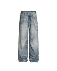 古着】CANTON OVERALLS キャントン ワイドシルエット ダブルニー 