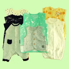 [TK]子供服 男の子 ベビー服 ミニかいまき毛布 おくるみ / ベビーベスト / 2wayオール / ロンパース まとめ売り 7点セット