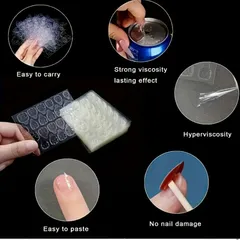 No.391 ネイルチップ用 グミシール 240枚セット （10シート）強力 両面テープ 接着剤 付け爪 ネイル検定 ハンドメイド