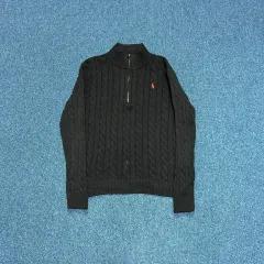 POLO RALPH LAUREN(ポロラルフローレン) 新モデル ケーブル ハーフジップアップ ニット L