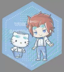 【中古】マグカップ・湯のみ 迅悠一＆ディアダニエル 六角陶器コースター 「ワールドトリガー×サンリオキャラクターズ PremiumShop」