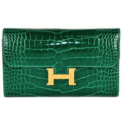 エルメス HERMES コンスタンス ロングウォレット 長財布 アリゲーター