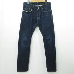 【三重本店】 中古 HYSTERIC GLAMOUR | ヒステリックグラマー ボタンフライデニムパンツ スタッズ セルビッチ 0222AP07 ネイビー サイズ：30 【107】