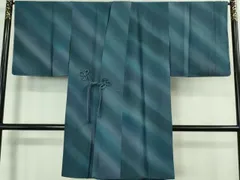 平和屋着物＃極上　道中着　ロング丈　斜線文　暈し染め　逸品　未使用　DZAB3011kh6