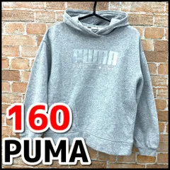 PUMA　プーマ　パーカー　ビックロゴパーカー　女の子　グレー　160㎝　通学/普段着/現状品　YMO1-051/08/60