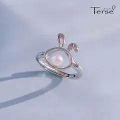 うさぎ ラビット パール リング 指輪 レディース アニマルモチーフ モダン 可愛い 縁起 飛躍 上昇 福 入学 卒業 バレンタイン ギフト プレゼント 彼女 普段使い 上品 フォーマル シルバー イヤーカフ ベーシック おしゃれ 毎日 重ねづけ