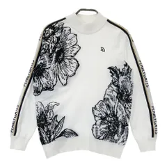 サイズ：0 PEARLY GATES パーリーゲイツ ; ハイネックニットセーター 花柄 ホワイト系 [240101577933] ゴルフウェア レディース ストスト