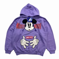 ディズニー パーカー レディース L パープル ミッキーマウス タグ付き スウェット 紫