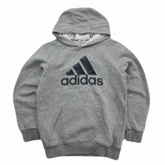 アディダス パーカー メンズ L グレー スウェット トレーナー 胸ロゴ シンプル