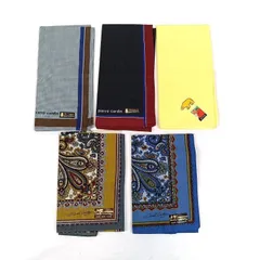 未使用 メンズ ハンカチ５枚セット まとめ売り ブランド ピエールカルダン ゴールデンベア など 紳士 pierre cardin 新品