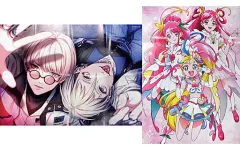 【中古】ポスター 両面B2ポスター(八つ折) 燕夏準＆棗リュウ/集合 「Paradox Live/映画ヒーリングっど プリキュア ゆめのまちでキュン!っとGoGo!大変身!!/映画トロピカル～ジュ!プリキュア プチ とびこめ!コラボ・ダンスパーティ!」 アニメ