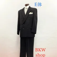 used　メンズ　礼装礼服　ダブル　上下セット　Ｅ体　スーツ　ブラック　礼服