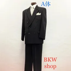 used　メンズ　礼装礼服　ダブル　上下セット　Ａ体　スーツ　ブラック　礼服