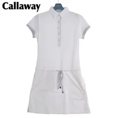 【美品】 Callaway M 半袖 ポロシャツ ワンピース ホワイト ゴルフ