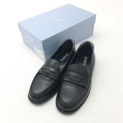 ENESS ブラックレザー ローファー 38 24cm - メルカリ