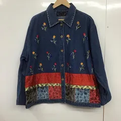 USED 古着 シャツ、ブラウス 長袖 デニムシャツ 長袖シャツ 刺繍シャツ
