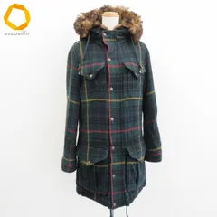 ラルフローレン RalphLauren コート ロング ファー フーディー チェック レディース [x857278]