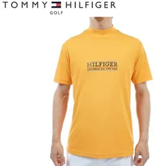トミーヒルフィガー ゴルフ メンズ フロントロゴ 半袖モックネックシャツ TOMMY HILFIGER GOLF THMA404 オレンジ(46)