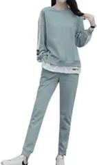 RED RAY レッドレイ セットアップ ジャージ 上下セット パーカー レディース スポーツ ルーム ウェア (ブルー,  L)