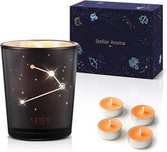 25543 値下げOK 12星座 アロマキャンドル 4個入り 燃焼時間10時間